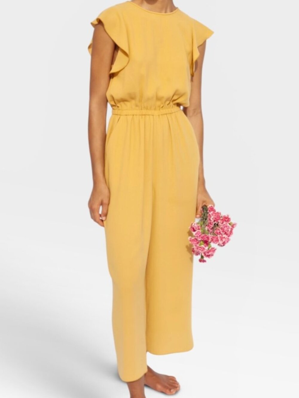 Aritzia Wilfred Fleurette Jumpsuit Golden Yellow